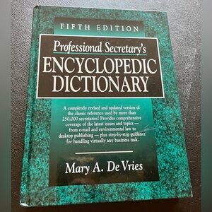 PROFESSIONAL SECRETARY’S ENCYCLOPEDIC DICTIONARY(5TH EDT - 1995 - PRENTICE HALL)